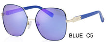 Load image into Gallery viewer, MIZHO Brand Copper Metal Square Polarized Sunglasses For Women Mirror Blue Luxury Fashion Eyewear Steampunk HD Visual Oculos