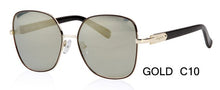 Load image into Gallery viewer, MIZHO Brand Copper Metal Square Polarized Sunglasses For Women Mirror Blue Luxury Fashion Eyewear Steampunk HD Visual Oculos
