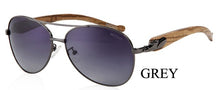 Load image into Gallery viewer, MIZHO Leopard Shape Design Eyewear HD Visual Protection Wood Sunglasses Men Polarized Aviation Traveling Luxury Glasses Unisex