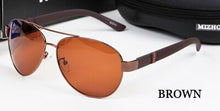 Load image into Gallery viewer, MIZHO Brand High Quality Original Polaroid Sunglasses Men 26g Light Polyamides Leg Alloy Pilots Classic Glasses Driver Man Green